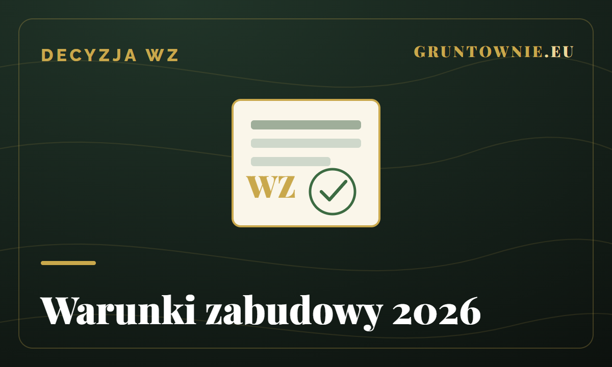 Warunki zabudowy (WZ) 2026 — co się zmienia